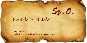 Szoták Ottó névjegykártya